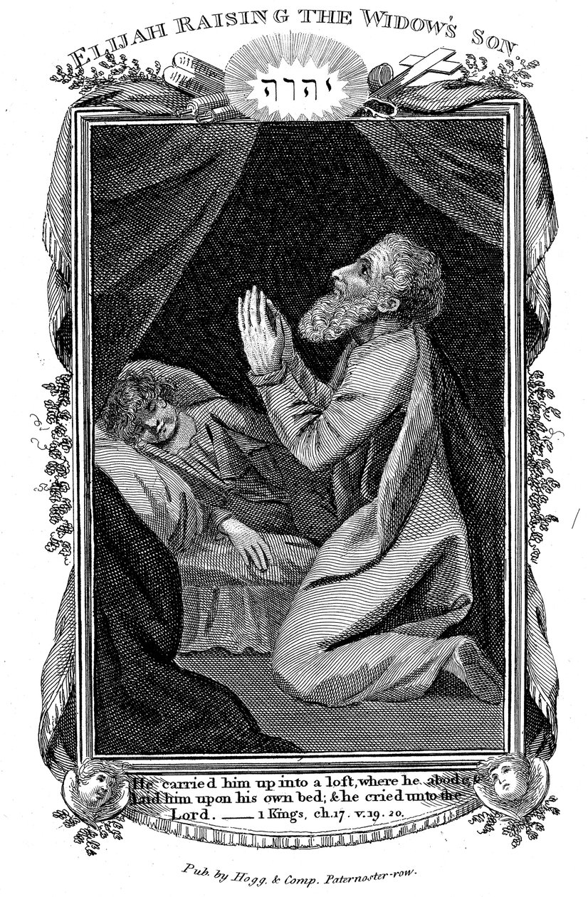 Elias opdrager enkens søn, c1808 af Unbekannt