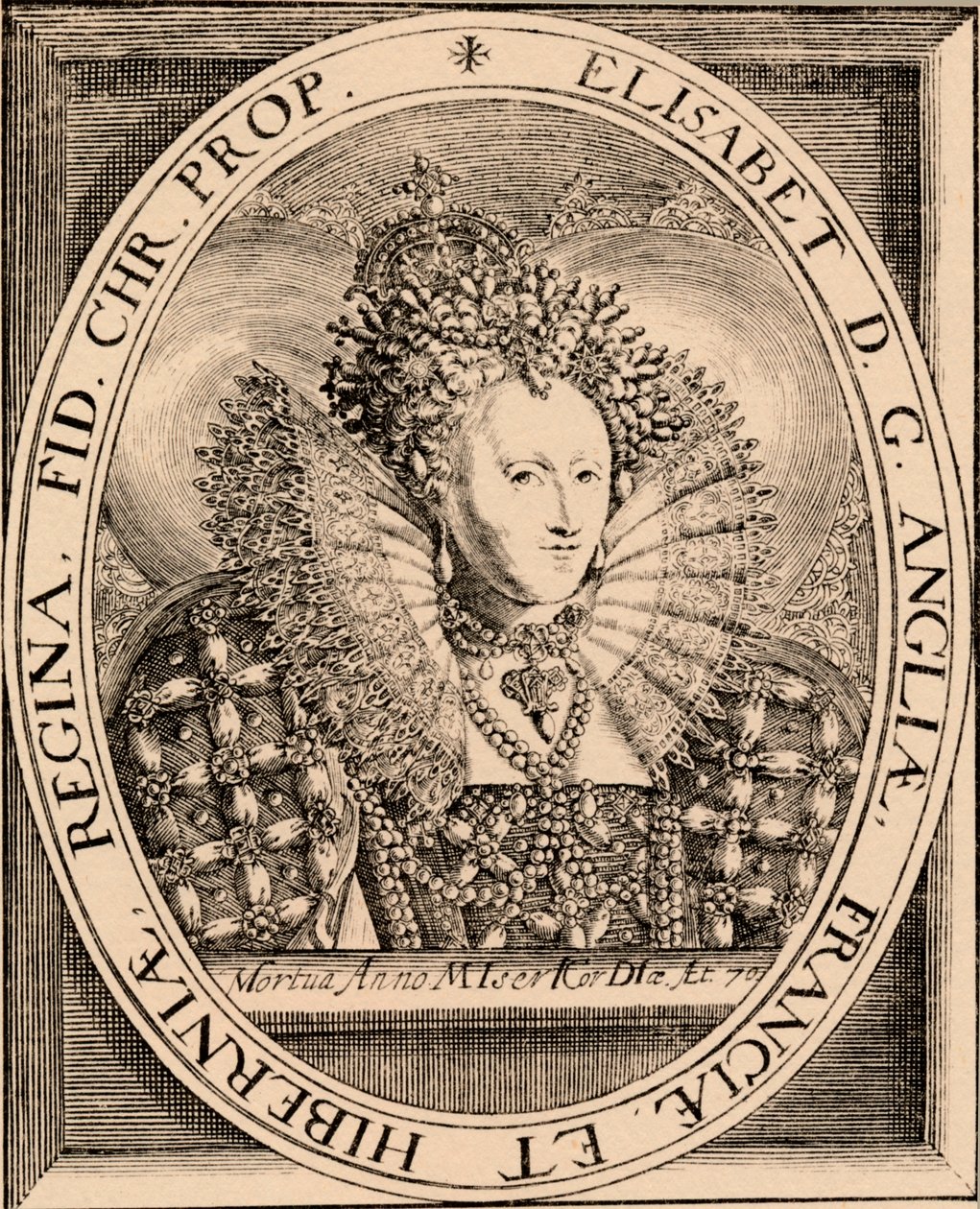 Elizabeth I 1533-1603, dronning af England og Irland, 1889 af Unbekannt