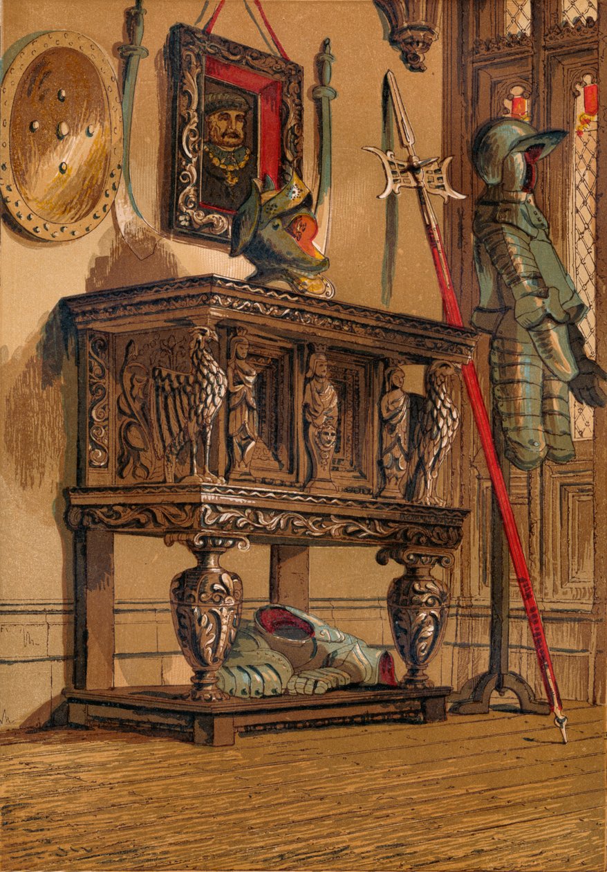 Elizabethansk skænk eller hofskab, c1845, 1864 af Unbekannt