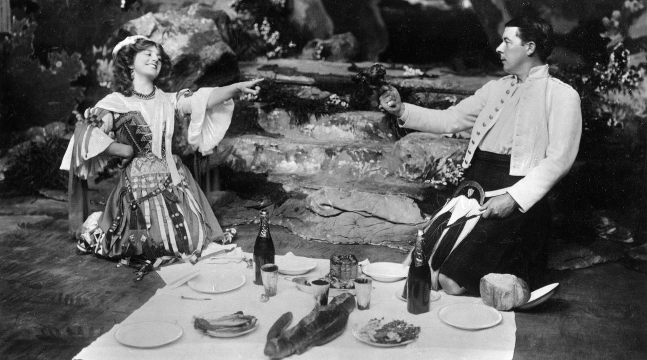 Ellaline Terriss og Seymour Hicks i The Gay Gordons, c1907 af Unbekannt