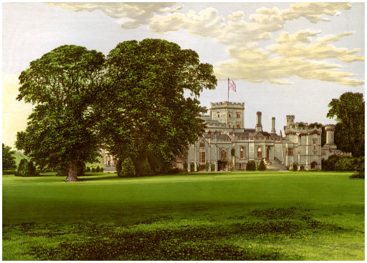 Elton Hall, Northamptonshire, hjemsted for jarlen af Carysfort, c1880 af Unbekannt