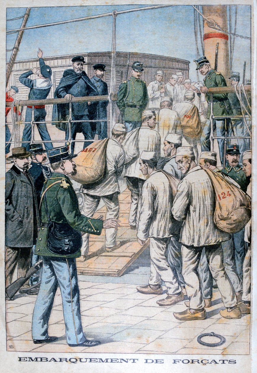 Indskibning af straffefanger til Fransk Guyana, 1904 af Unbekannt