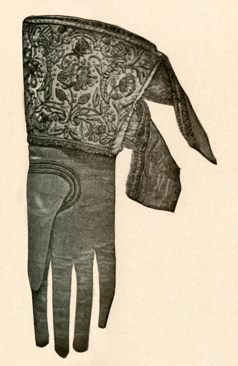 Broderet handske, c1600-tallet, 1937. af Unbekannt
