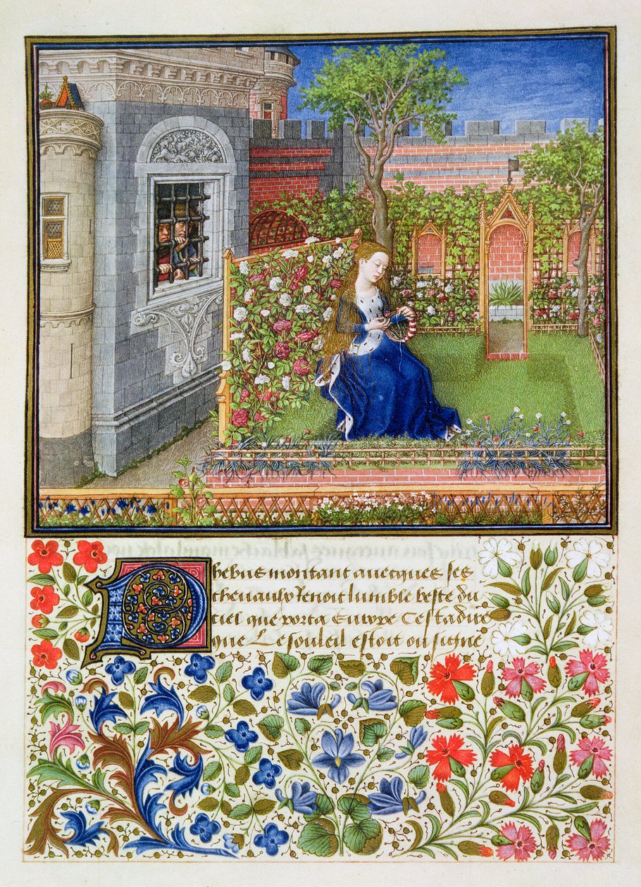 Emilia i hendes have, 1468 af Unbekannt