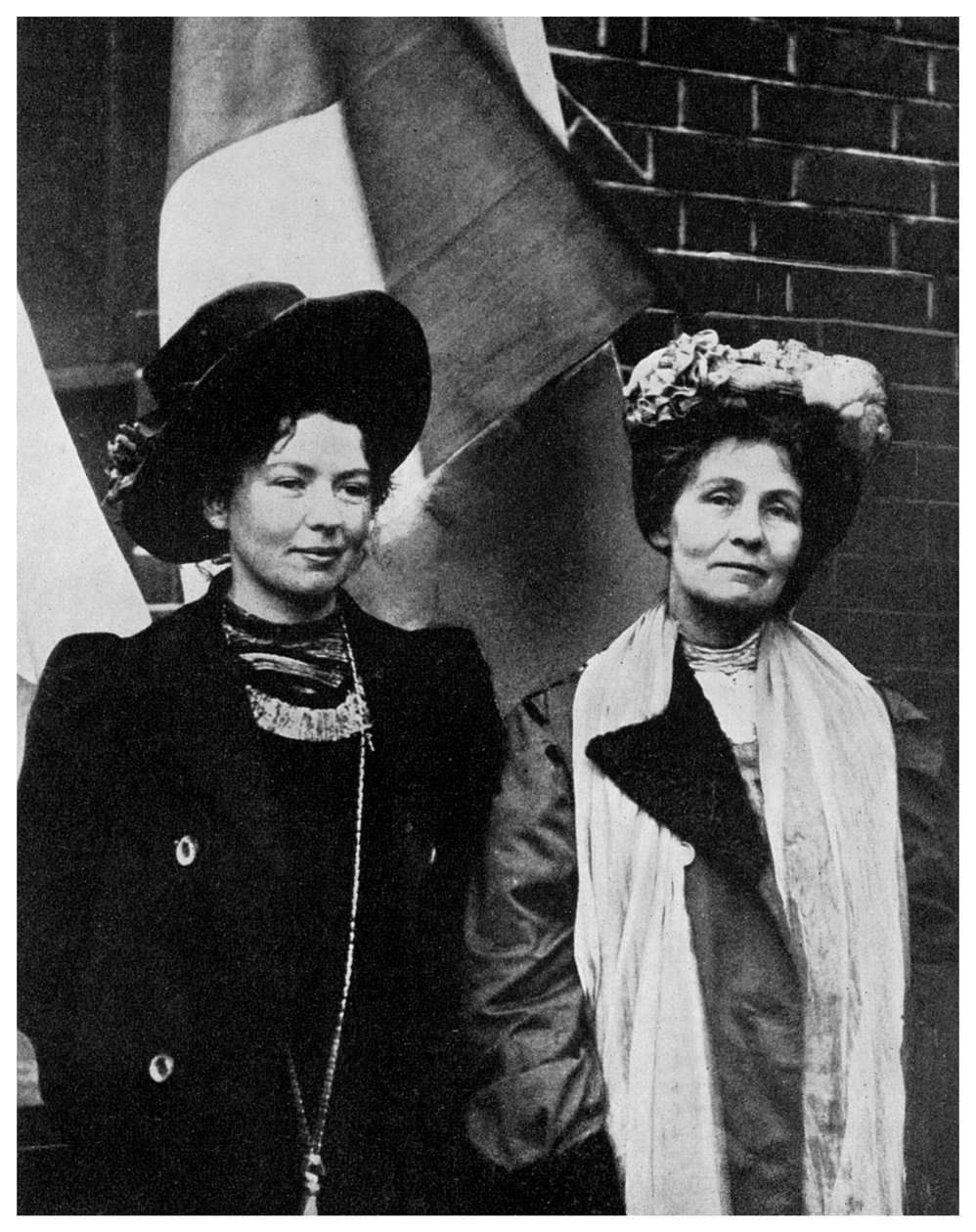 Emmeline Pankhurst, britisk suffragette, og hendes datter Christabel, begyndelsen af det 20. århundrede 1956 af Unbekannt