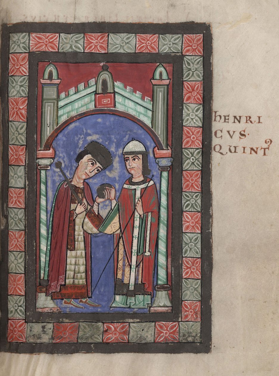 Kejser Henrik V og Matilda af England ved bryllupsfesten i Mainz den 7. januar 1114, 1114 af Unbekannt