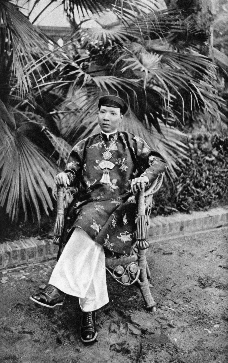 Kejser Khai Dinh 1885-1925, 12. kejser af Nguyen-dynastiet, Annam, Vietnam, 1922 af Unbekannt