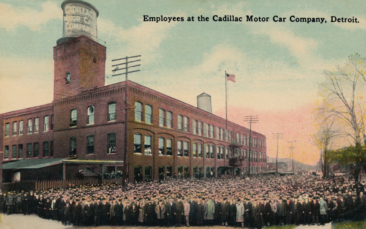 Ansatte hos Cadillac Motor Car Company, Detroit, omkring 1930