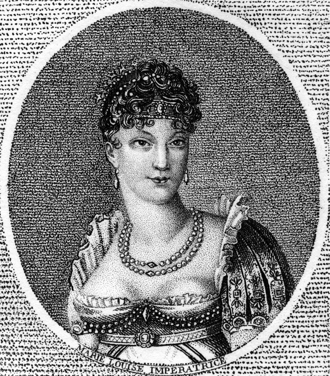 Kejserinde Marie Louise, kejserinde af Frankrig, anden hustru til Napoleon Bonaparte, 1791-1847 af Unbekannt