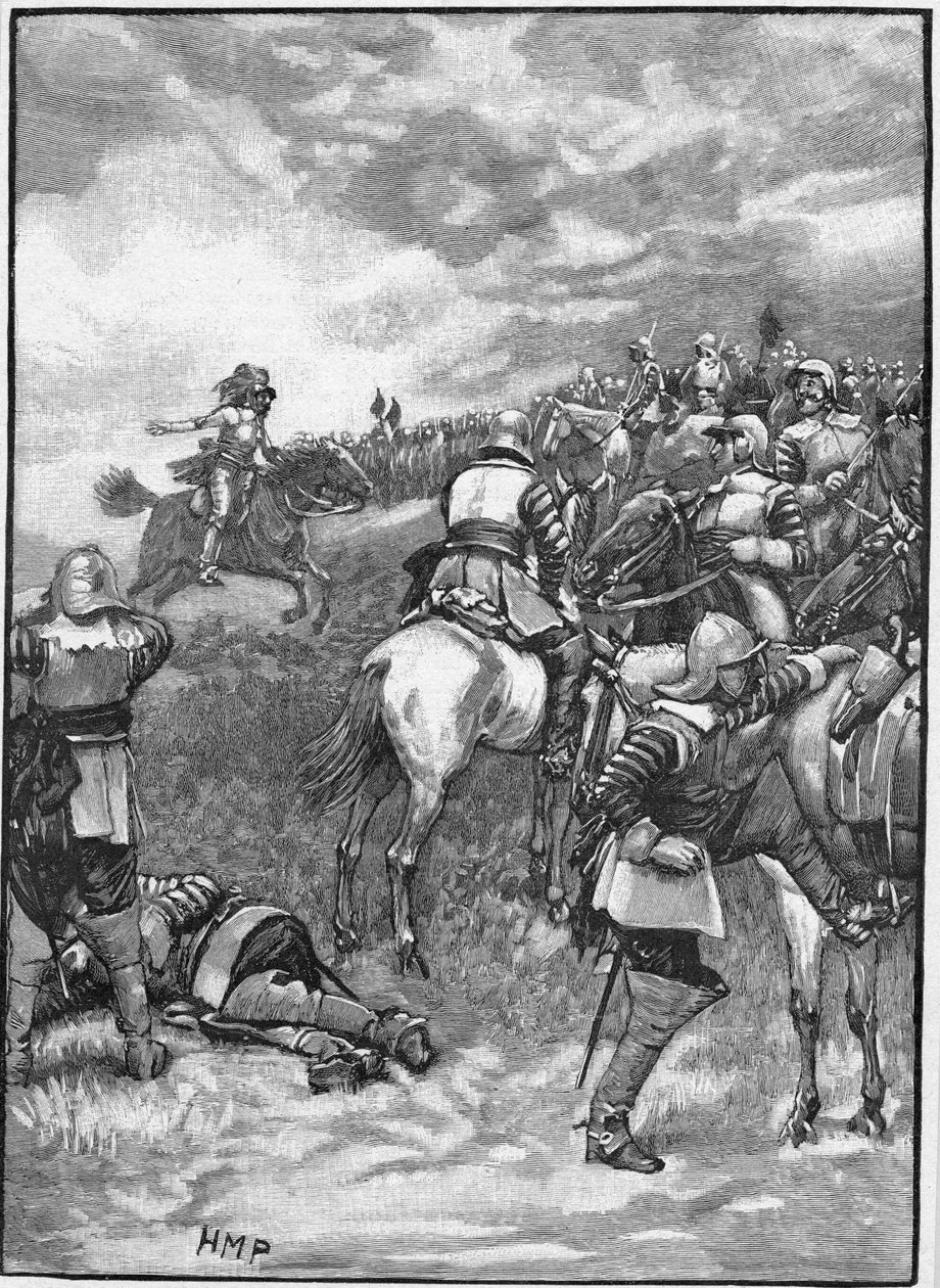 Engelske borgerkrige: Slaget ved Naseby, Northamptonshire, 14. juni 1645 af Unbekannt