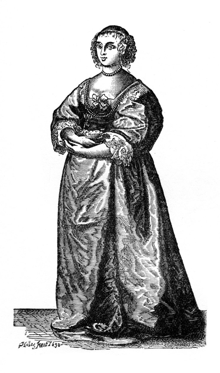 Engelsk hofdame, 1643, 1910 af Unbekannt