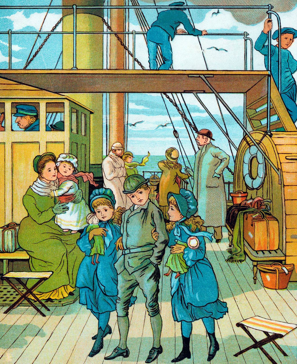 Engelsk familie rejser til Frankrig, 1886 af Unbekannt
