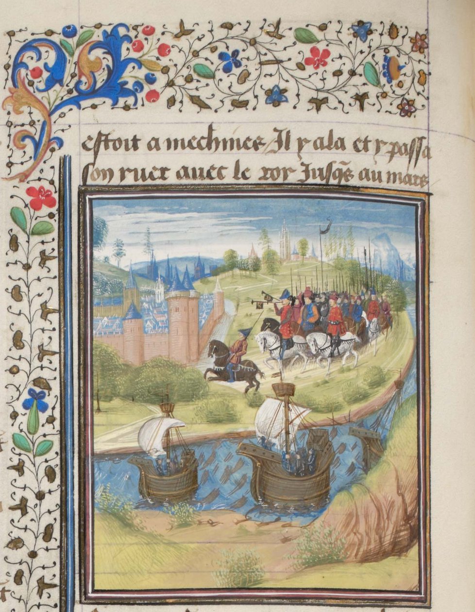 Den engelske kong Richard I Løvehjerte erobrede øen Cypern i 1191. Miniature fra Historia af Vilhelm af Tyrus, 1460
