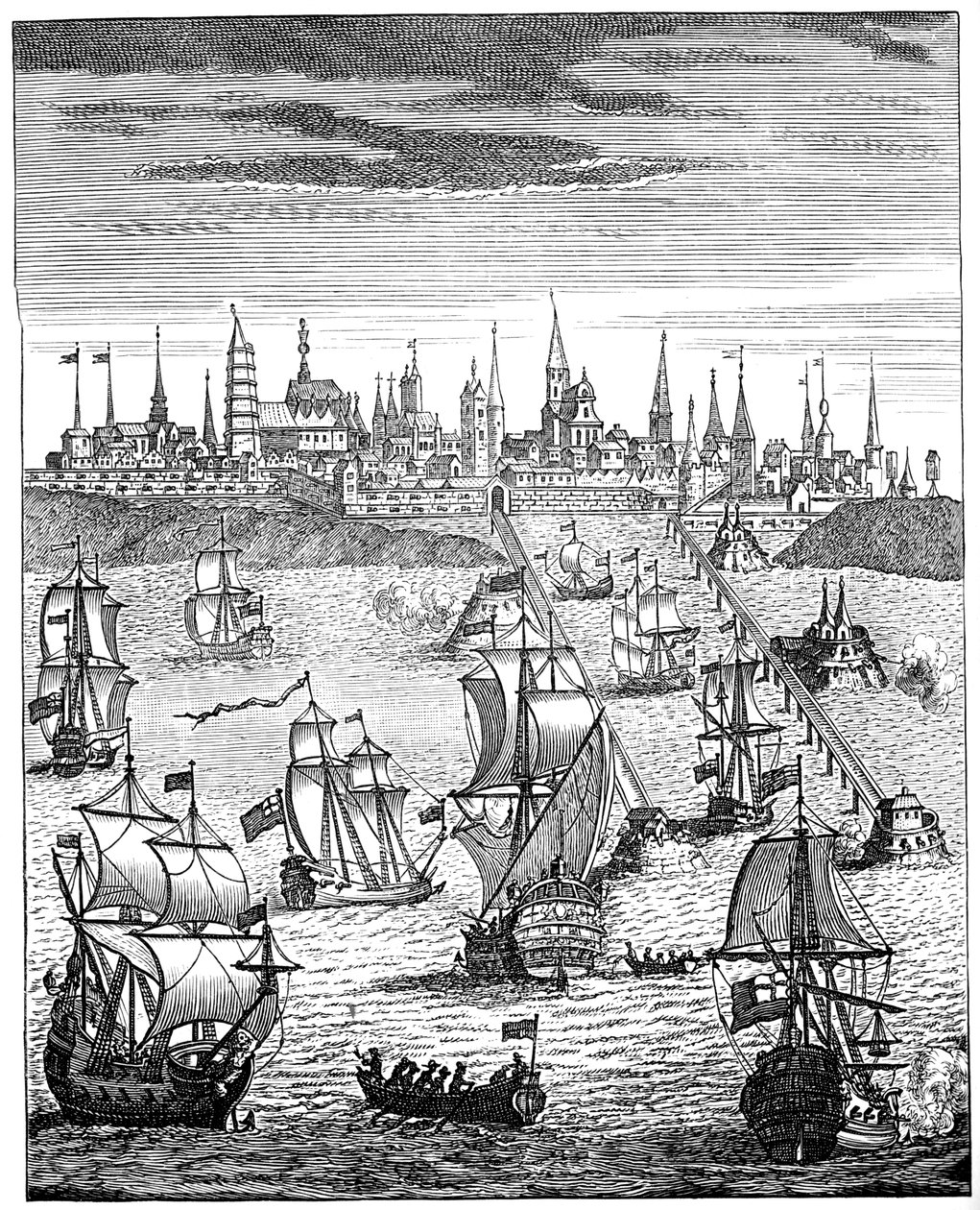 Engelsk eskadron med tropper for at tage Dunkirk i besiddelse, 1708, 1894 af Unbekannt