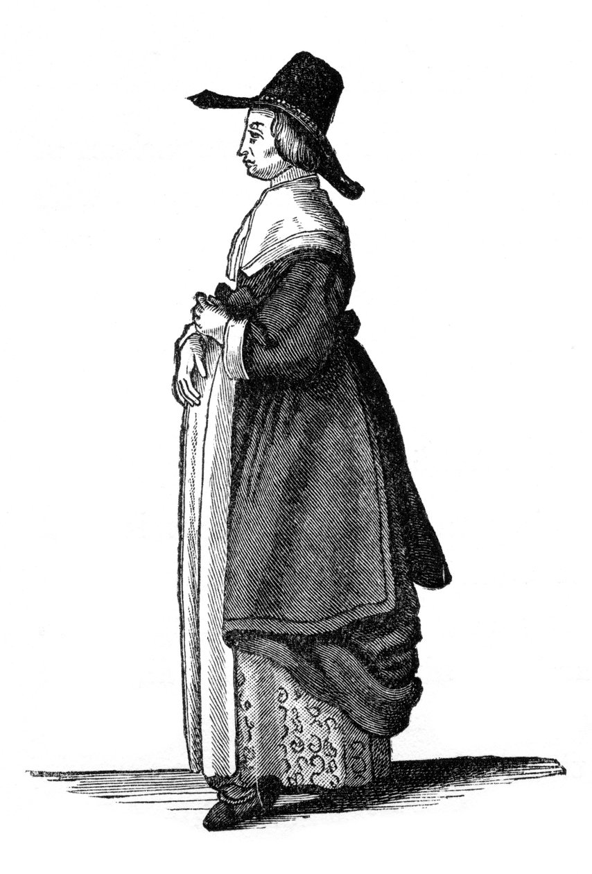 Engelsk handelsmands kone, 1649, 1910 af Unbekannt