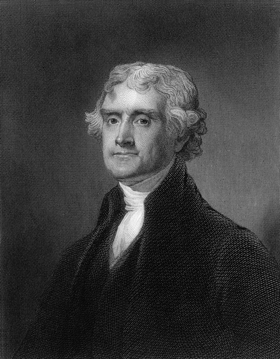 Gravering af Thomas Jefferson (s/h foto) af Unbekannt