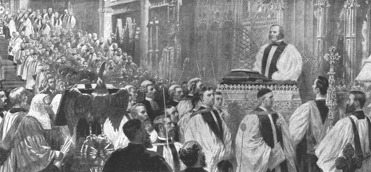 Indsættelse af Dr. Temple som ærkebiskop i Canterbury Cathedral, 8. januar 1897, 1901. af Unbekannt