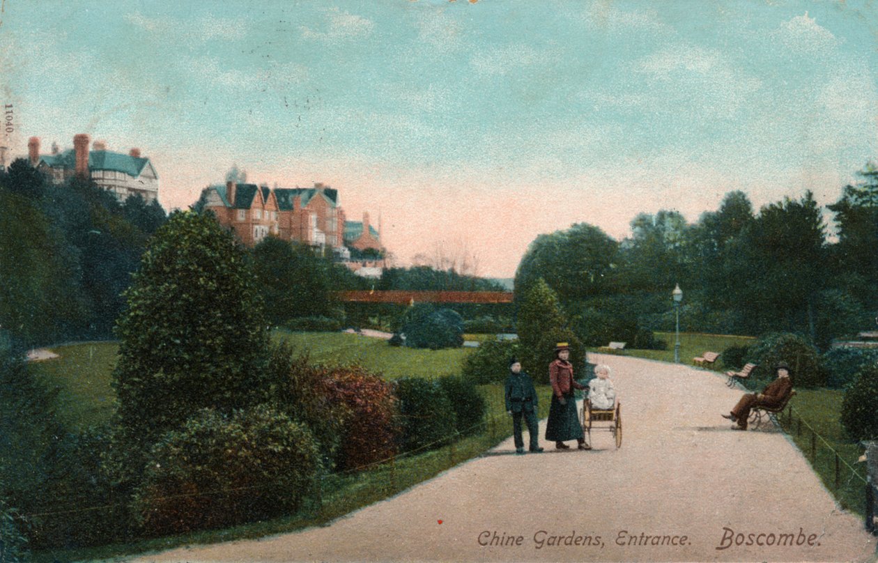 Indgang til Chine Gardens, Boscombe, Dorset, c1905 af Unbekannt