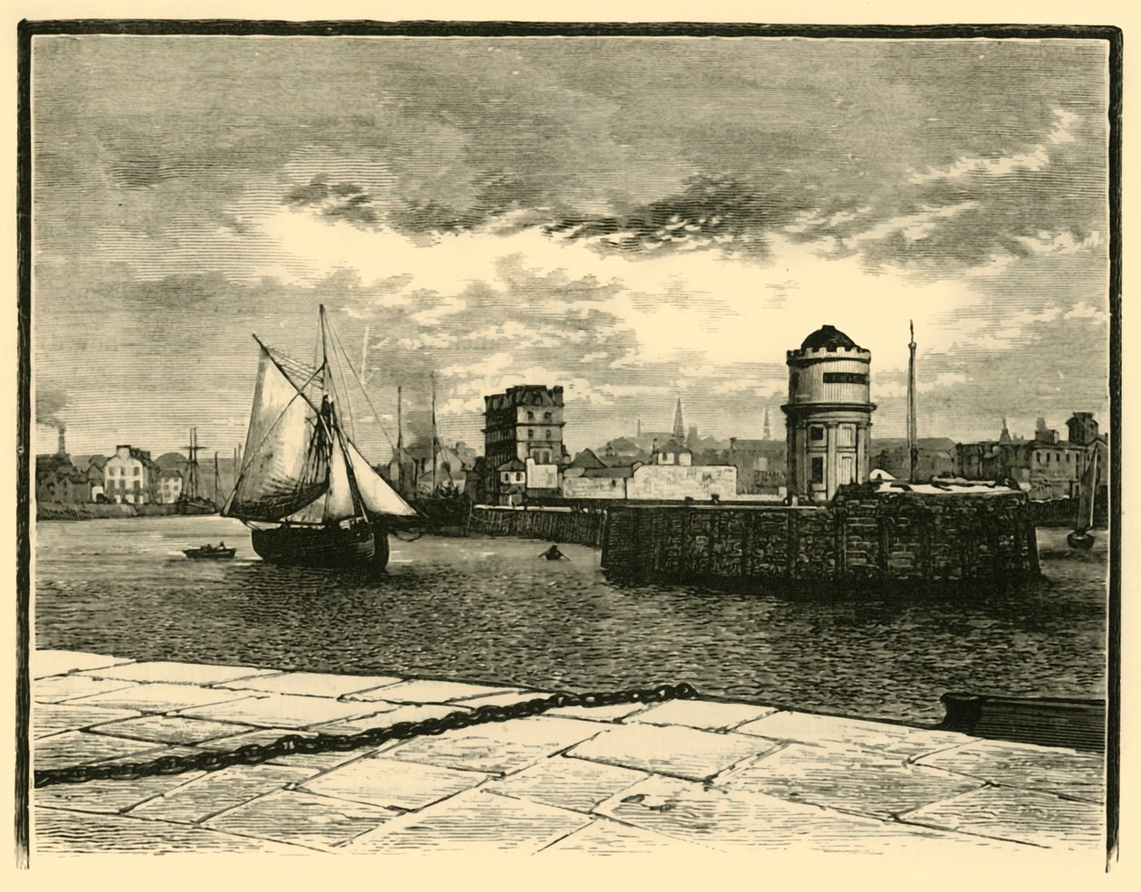 Indgang til Douglas Harbour, 1898. af Unbekannt