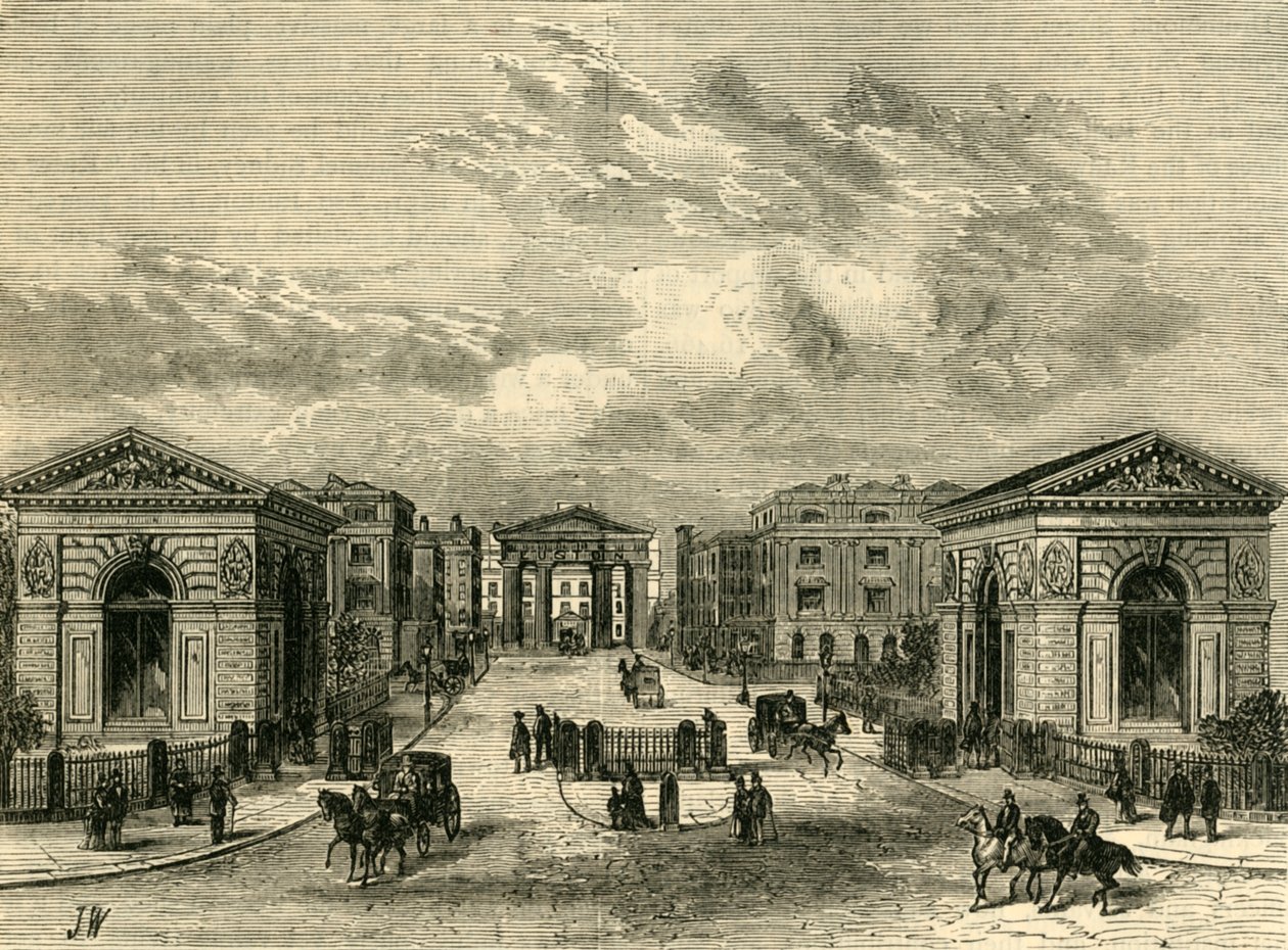 Indgang til Euston Square Station, c1876. af Unbekannt