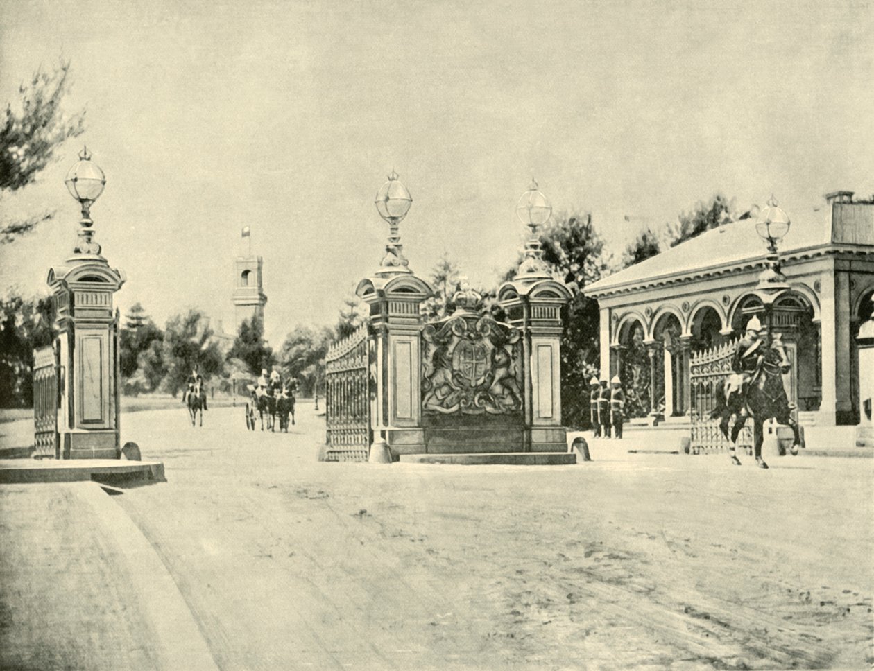 Indgang til Government House, Melbourne, 1901. af Unbekannt
