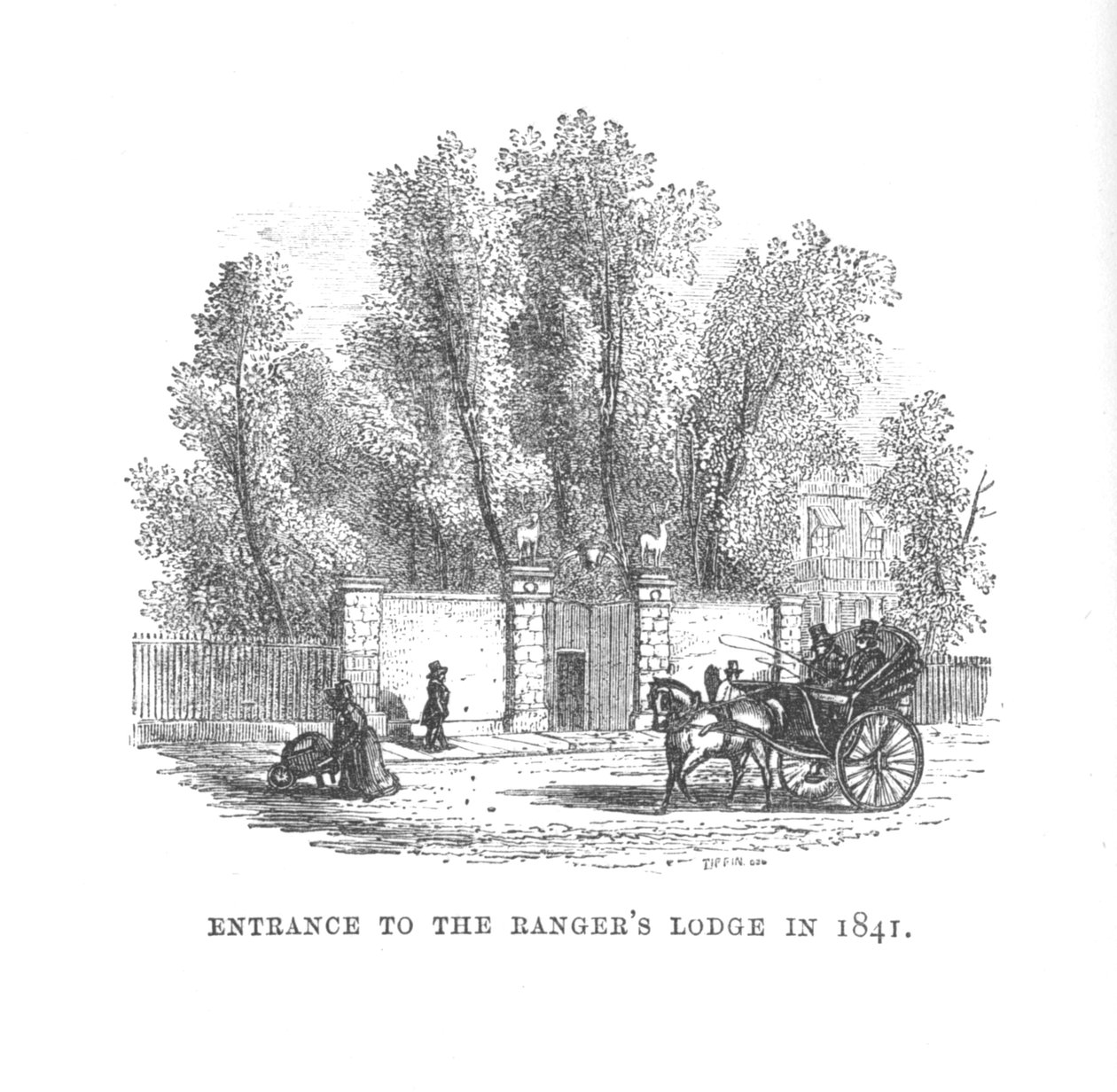 Indgang til Rangers Lodge i 1841, c1870 af Unbekannt