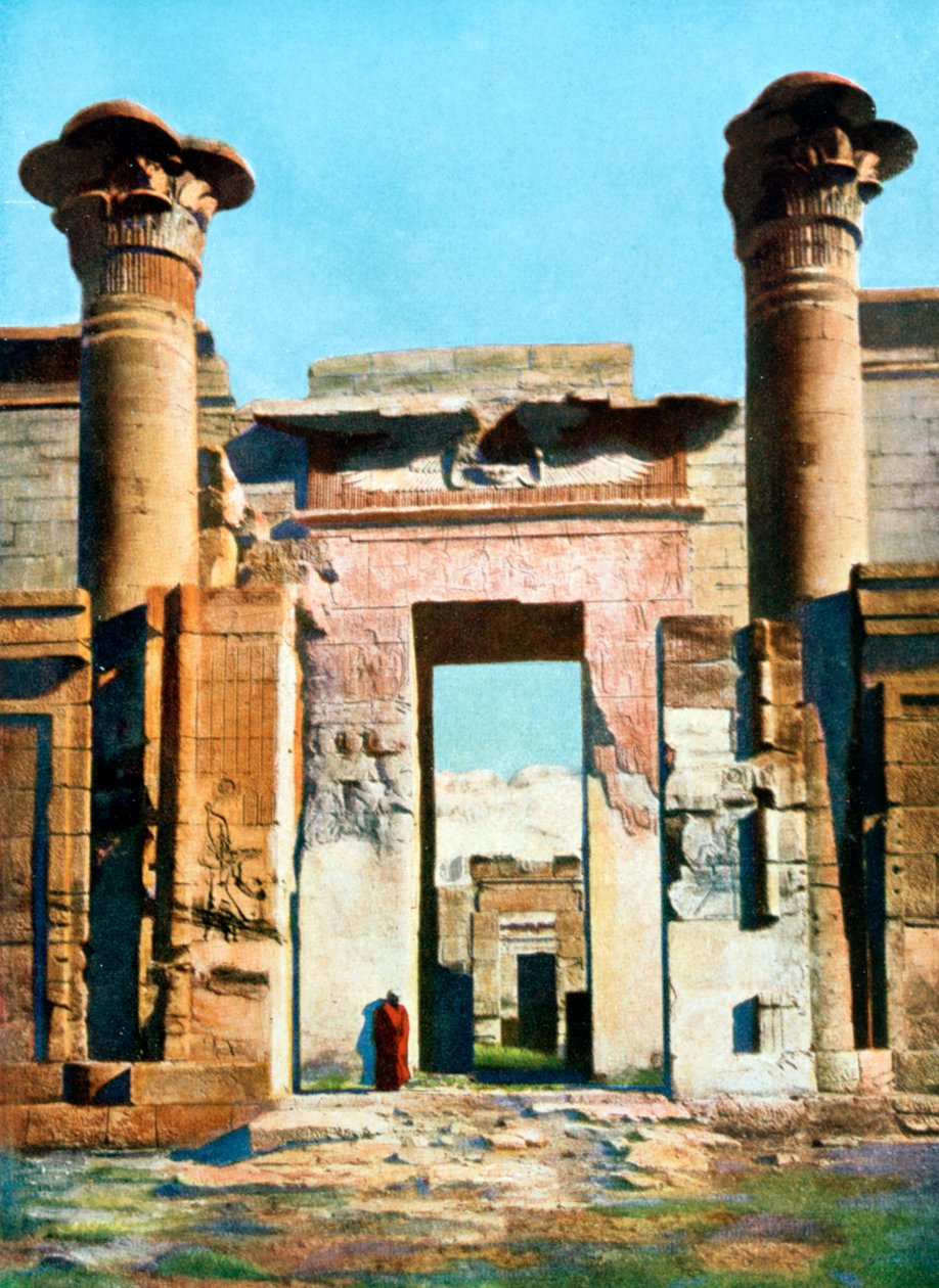 Indgang til Temple of Medinet Habu, Egypten, 20. århundrede af Unbekannt
