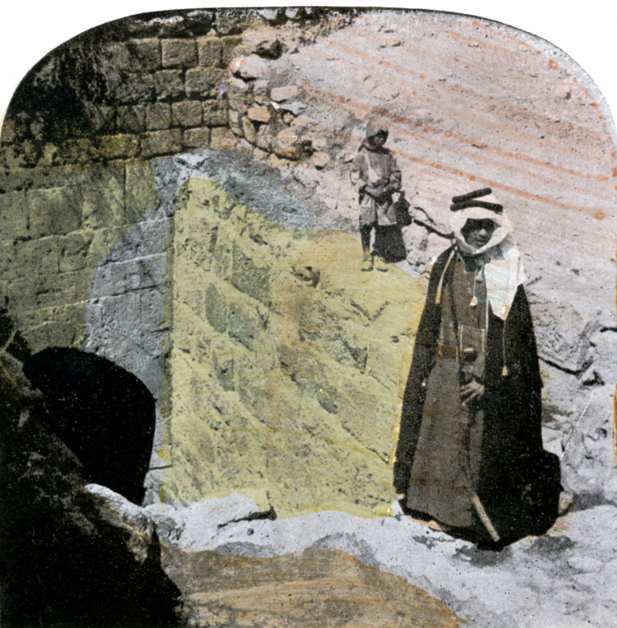 Indgang til Virgins Fountain, Jerusalem, Israel, slutningen af det 19. århundrede af Unbekannt