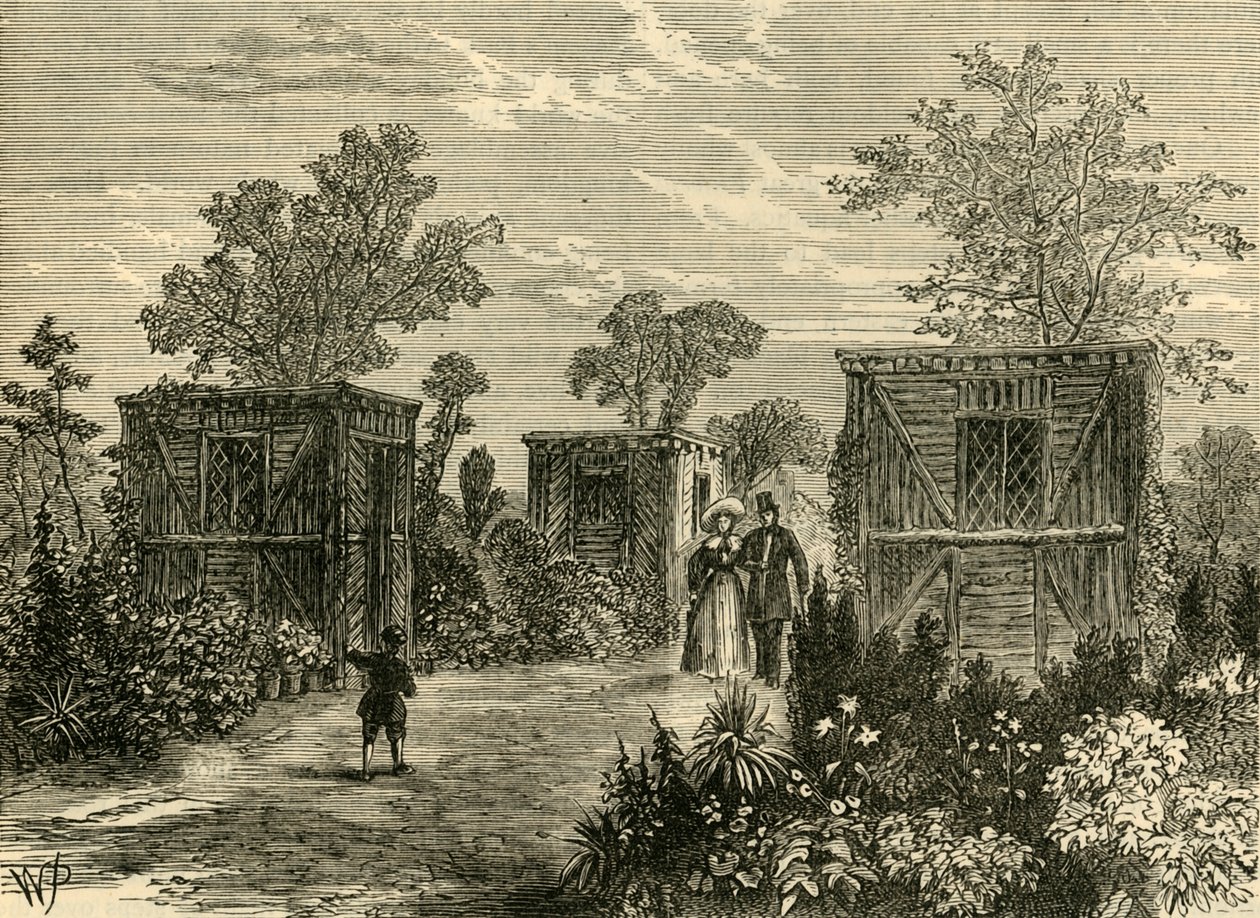 Indgang til Zoologisk Have i 1840, c1876. af Unbekannt