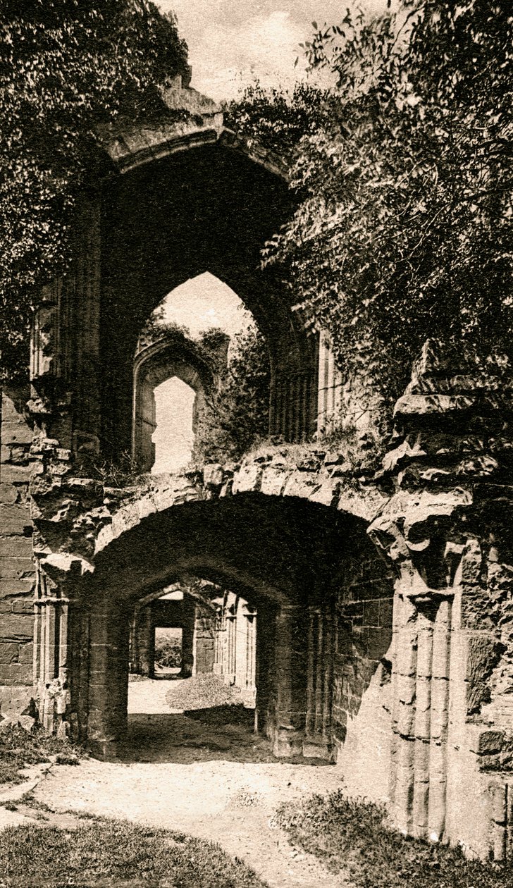 Indgang til festsalen, Kenilworth Castle, Warwickshire, begyndelsen af det 20. århundrede af Unbekannt