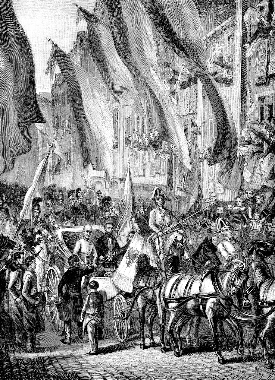 Ærkehertug John af Østrigs indtog i Frankfurt, Tyskland, 11. juli 1848. af Unbekannt