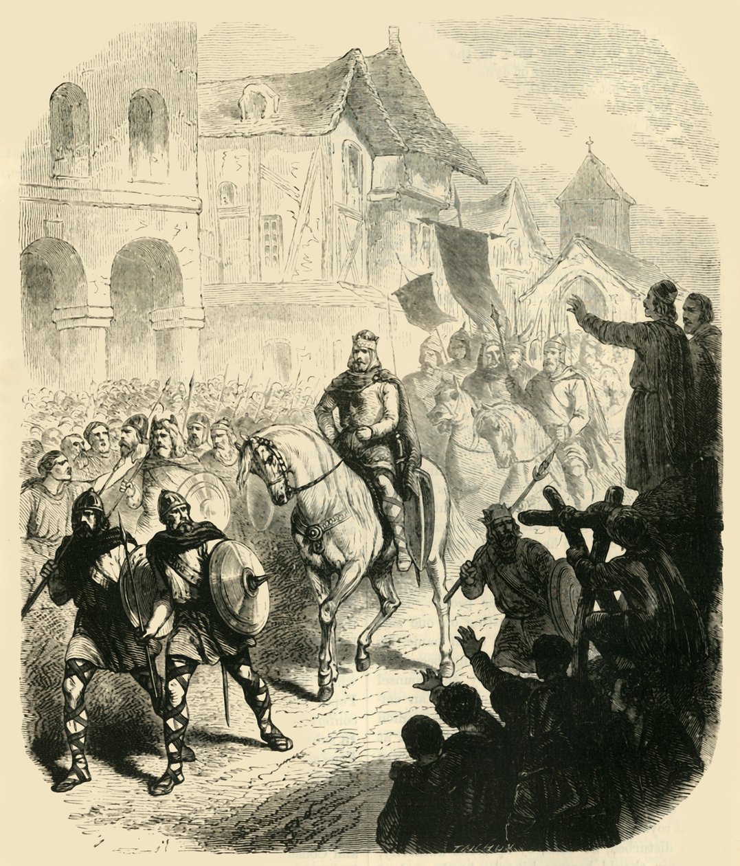Charles Martels indtog i Paris, efter at have besejret saracenerne, 732AD, 1890. af Unbekannt