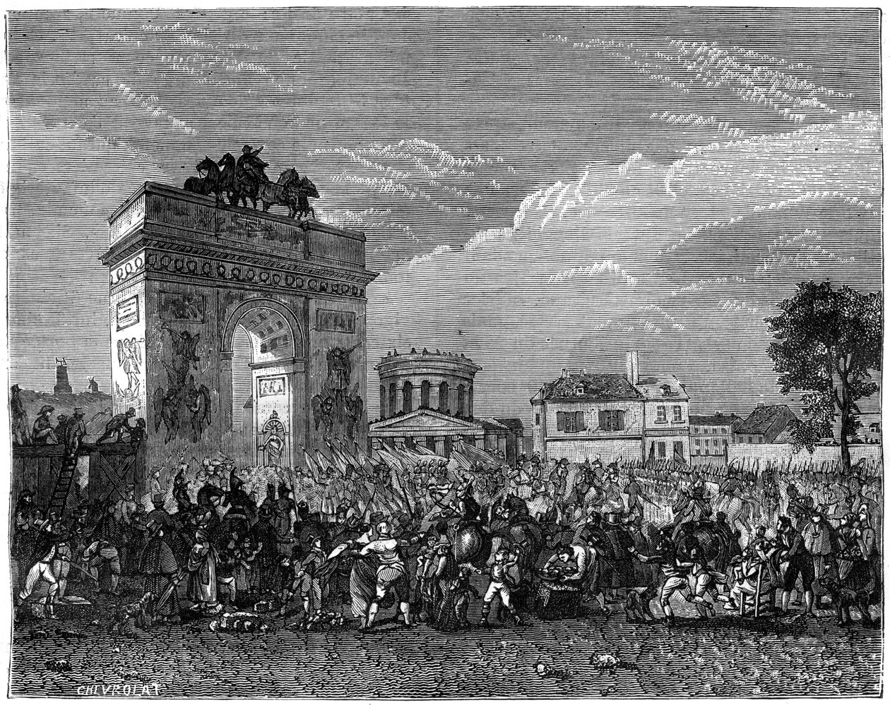 Nationalgardens indtog i Paris efter det preussiske felttog, 1807 1882-1884 af Unbekannt