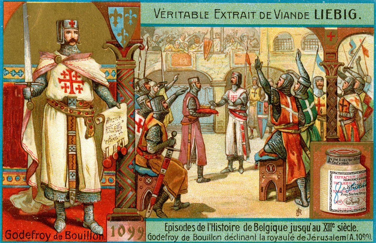Episoder i Belgiens historie frem til det 13. århundrede: Godfrey of Bouillon, ca. 1900 af Unbekannt