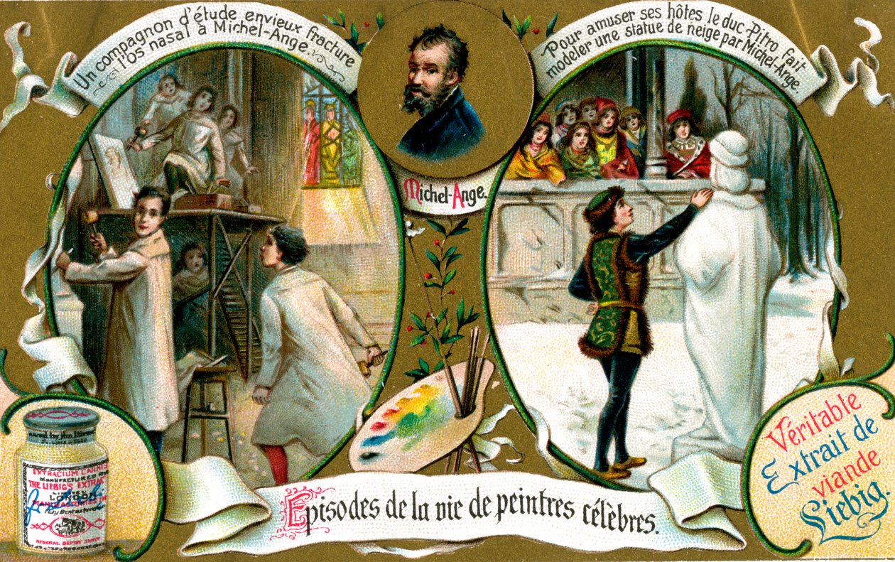 Episoder af de berømte malers liv: Michelangelo, ca. 1900 af Unbekannt