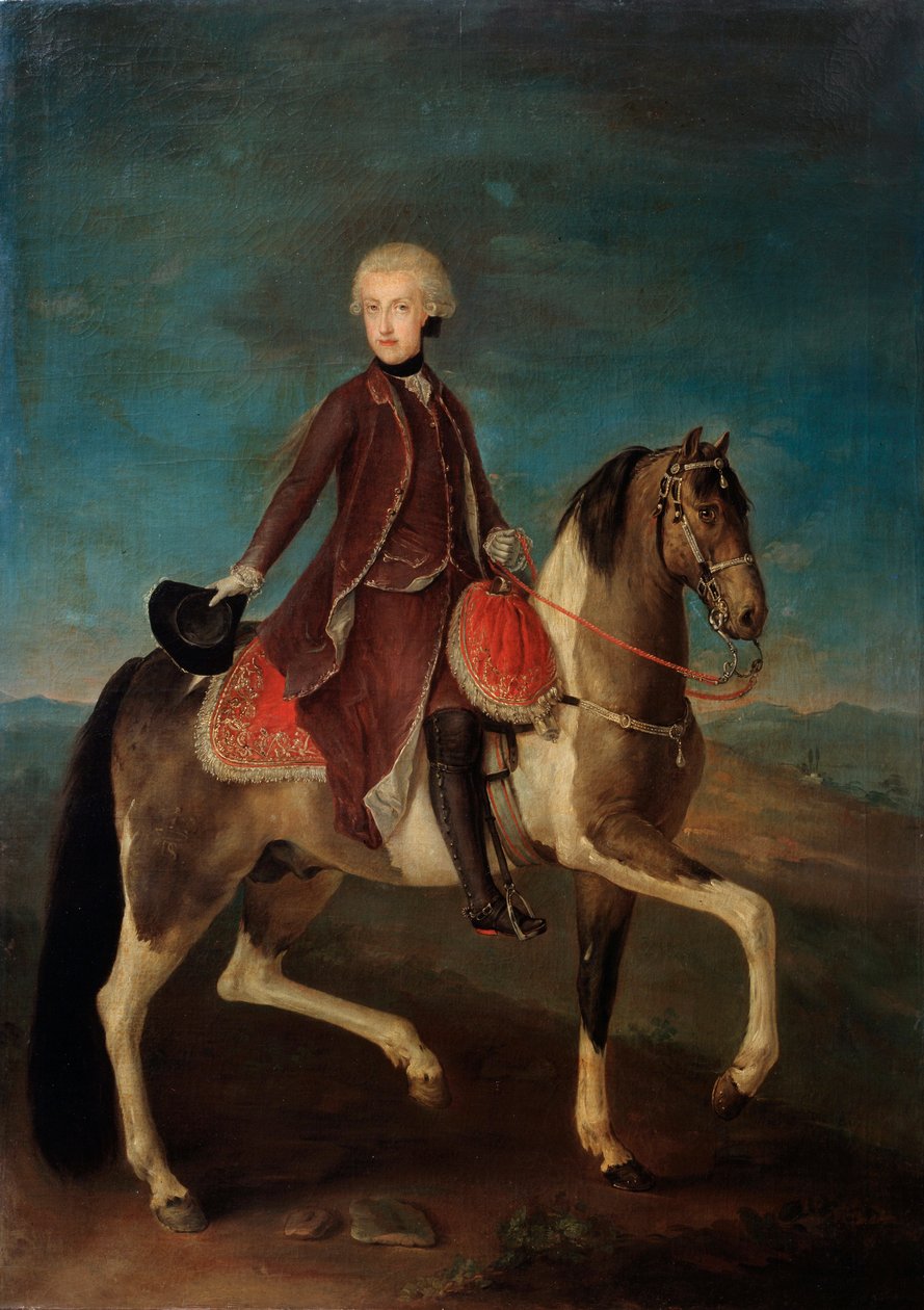 Rytterportræt af kejserinde Maria Theresia af Østrig 1717-1780, 1700-tallet. af Unbekannt