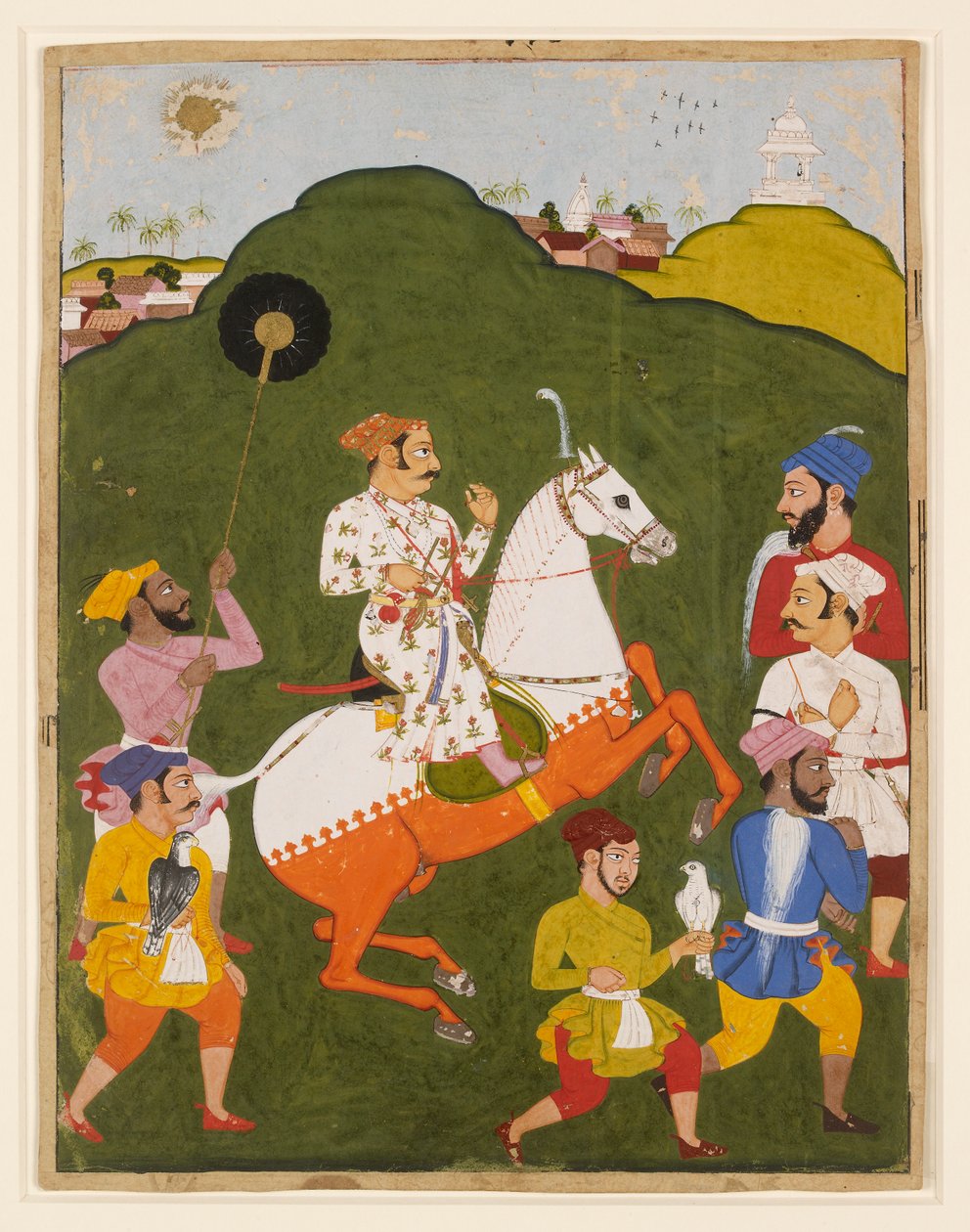 Ridesportræt af Maharana Raj Singh I af Mewar, 1670 af Unbekannt