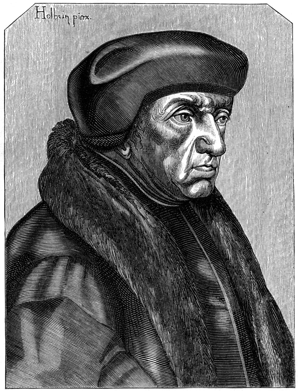 Erasmus 1469-1536, hollandsk humanist og teolog, 1500-tallet 1849 af Unbekannt