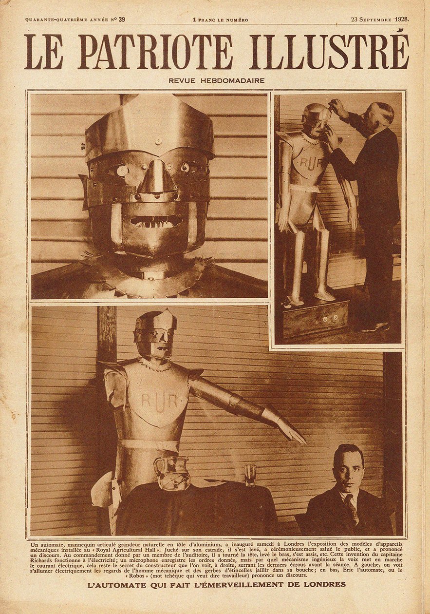 Eric, den første britiske robot på udstillingen af Society of Model Engineers i London, 1928. af Unbekannt