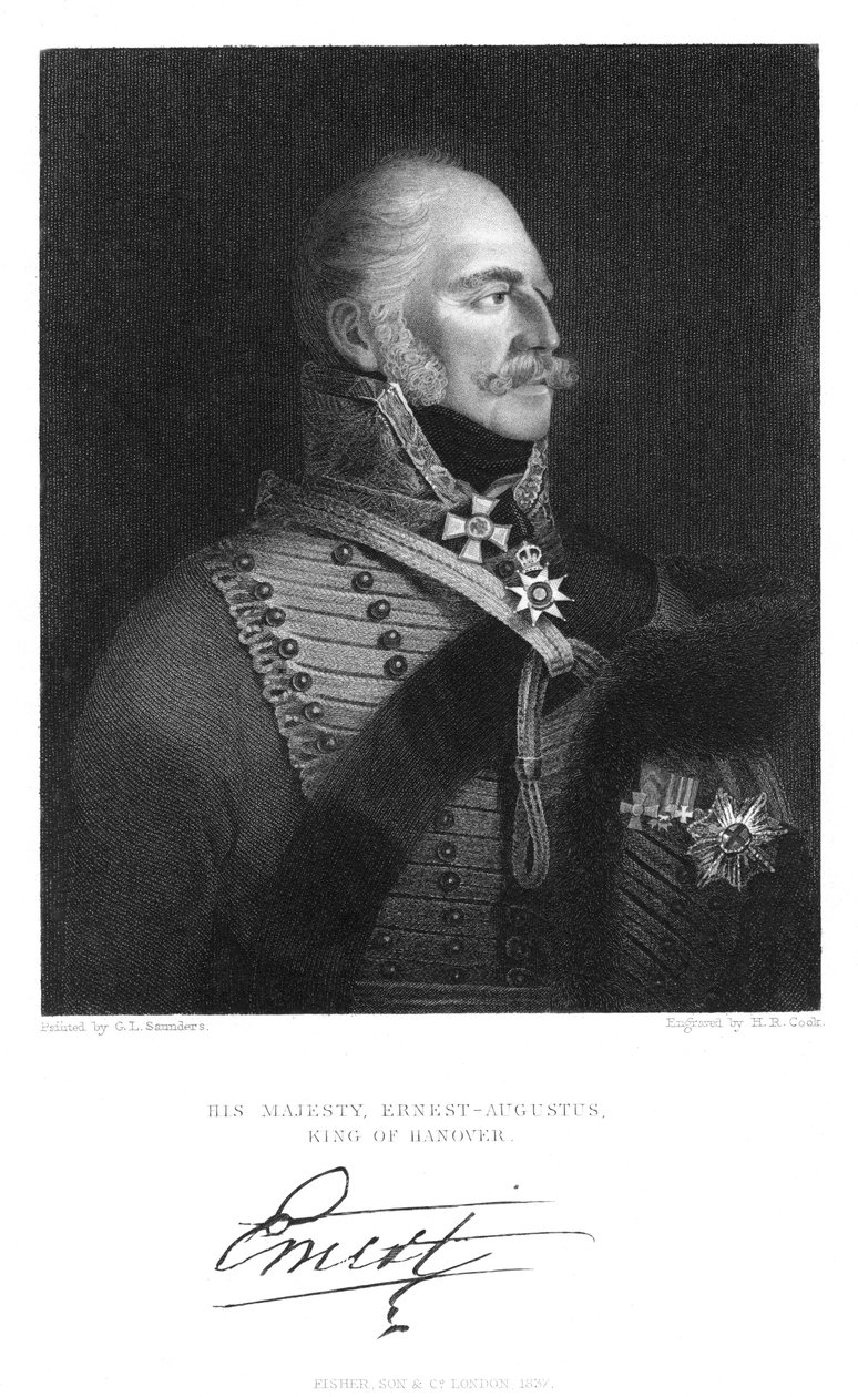 Ernest Augustus, konge af Hannover, 1837 af Unbekannt
