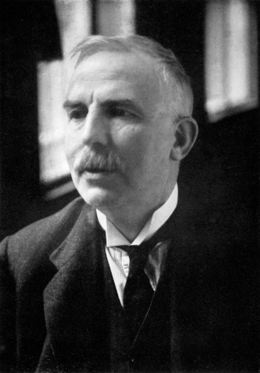 Ernest Rutherford 1871-1937, nobelprisvindende atomfysiker, c1908 af Unbekannt