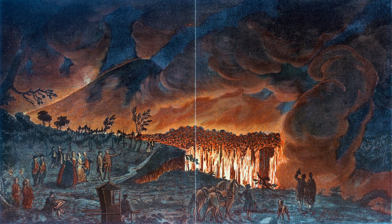 Vesuvs udbrud, 1776 af Unbekannt