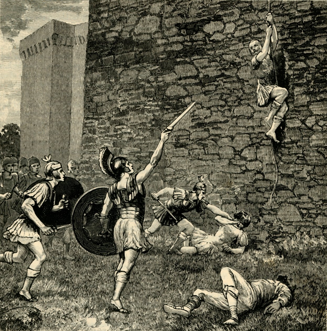 Marius den Yngres flugt i Praeneste, 1890. af Unbekannt