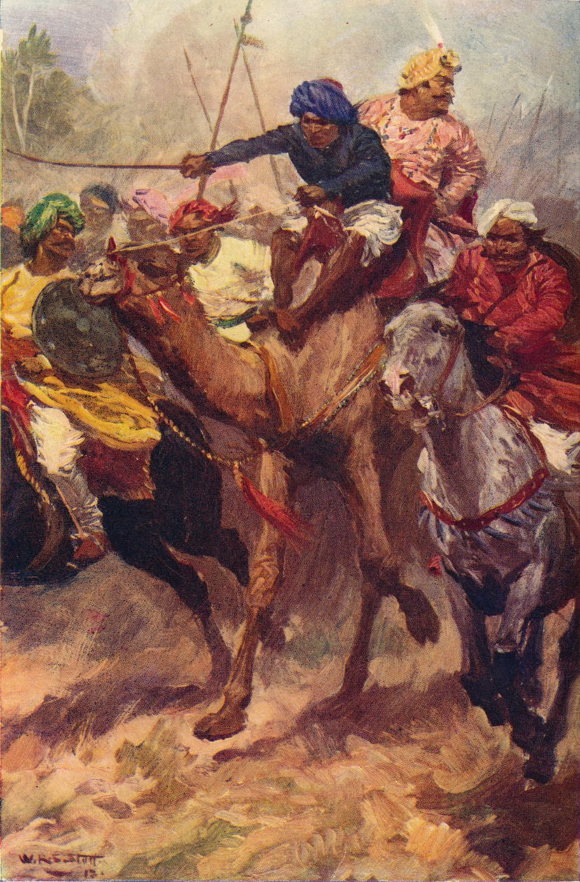 Suraja Dowlas flugt fra Plassey, 1757 c1912 af Unbekannt