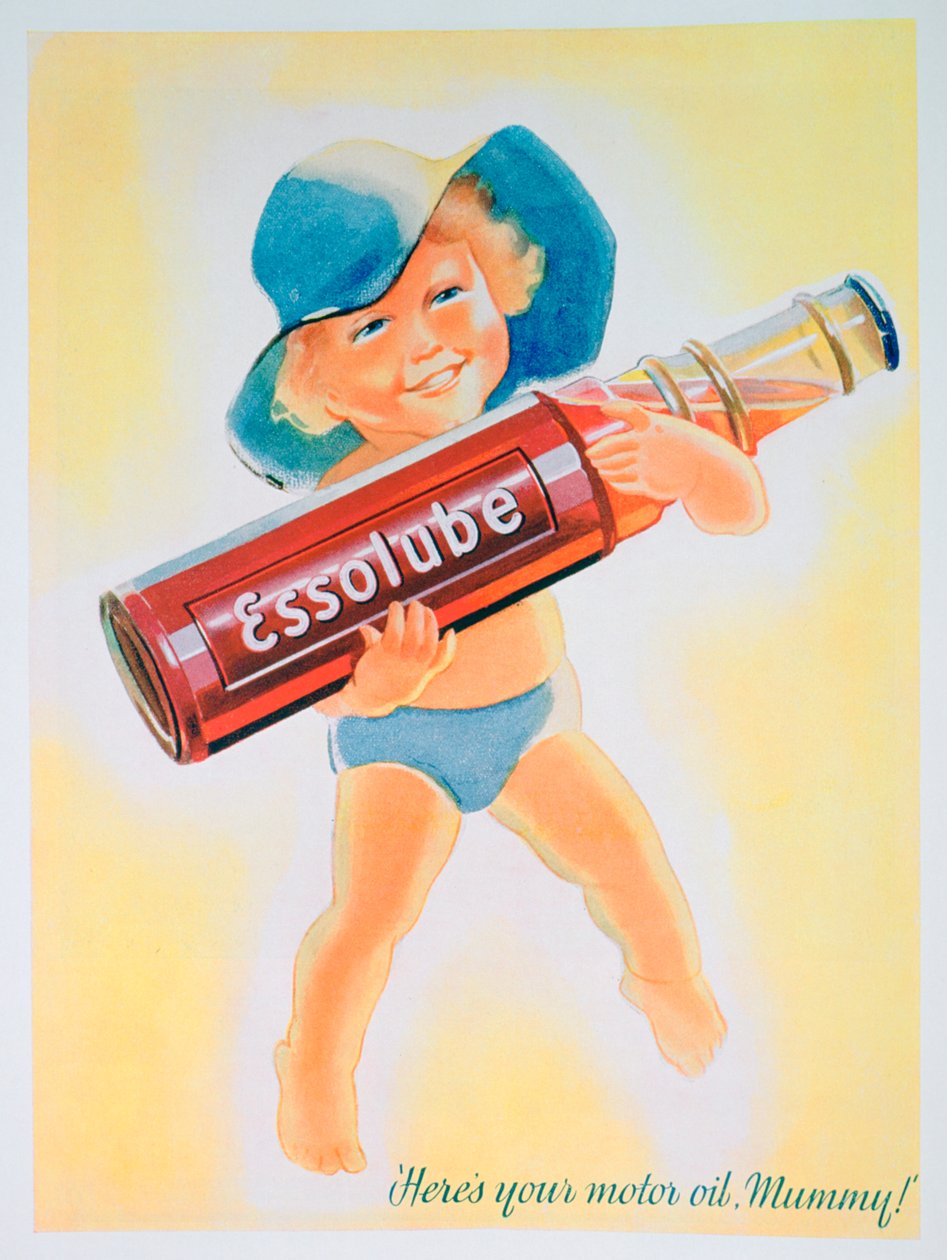 Essolube motorolieannonce, 1935 af Unbekannt