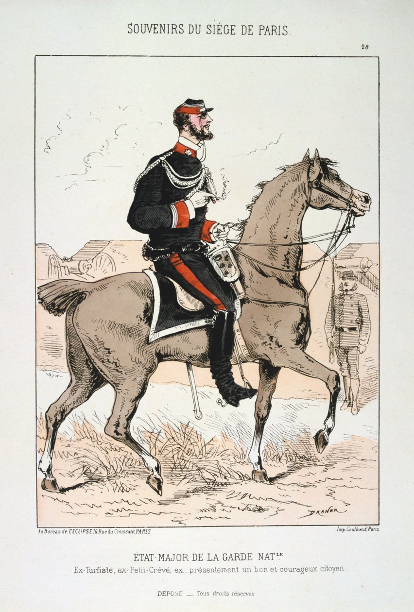 Generalstab for nationalgarden, belejring af Paris, fransk-preussisk krig, 1870-1871. af Unbekannt