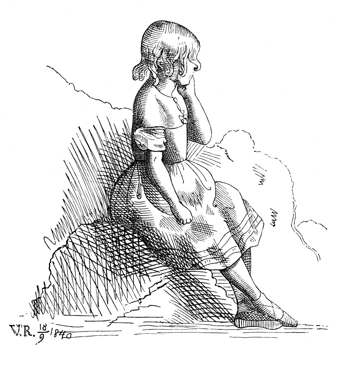 Radering af dronning Victoria, 1840, 1900 af Unbekannt