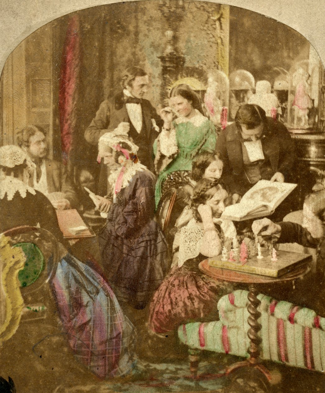 Aftener hjemme, 1800-tallet af Unbekannt