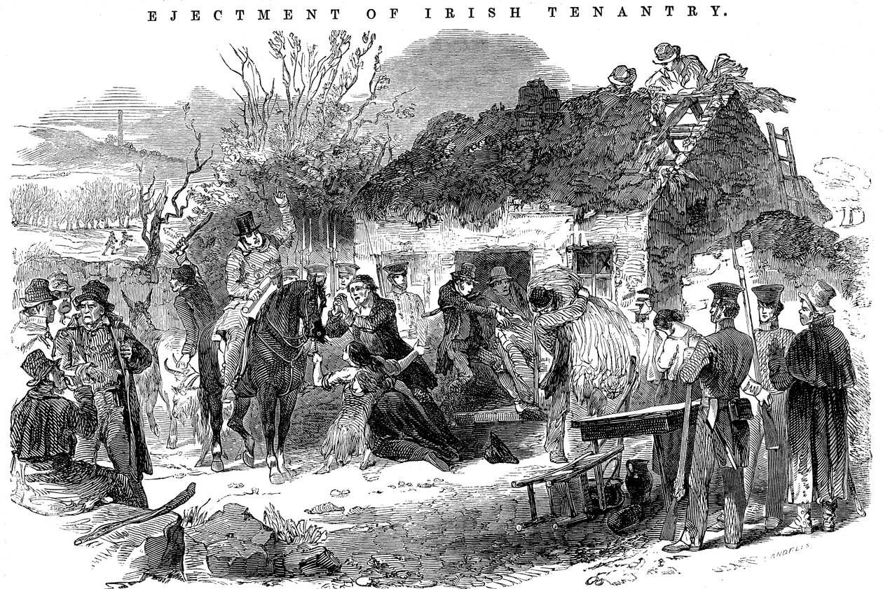 Fordrevet irsk bondefamilie, 1848 af Unbekannt