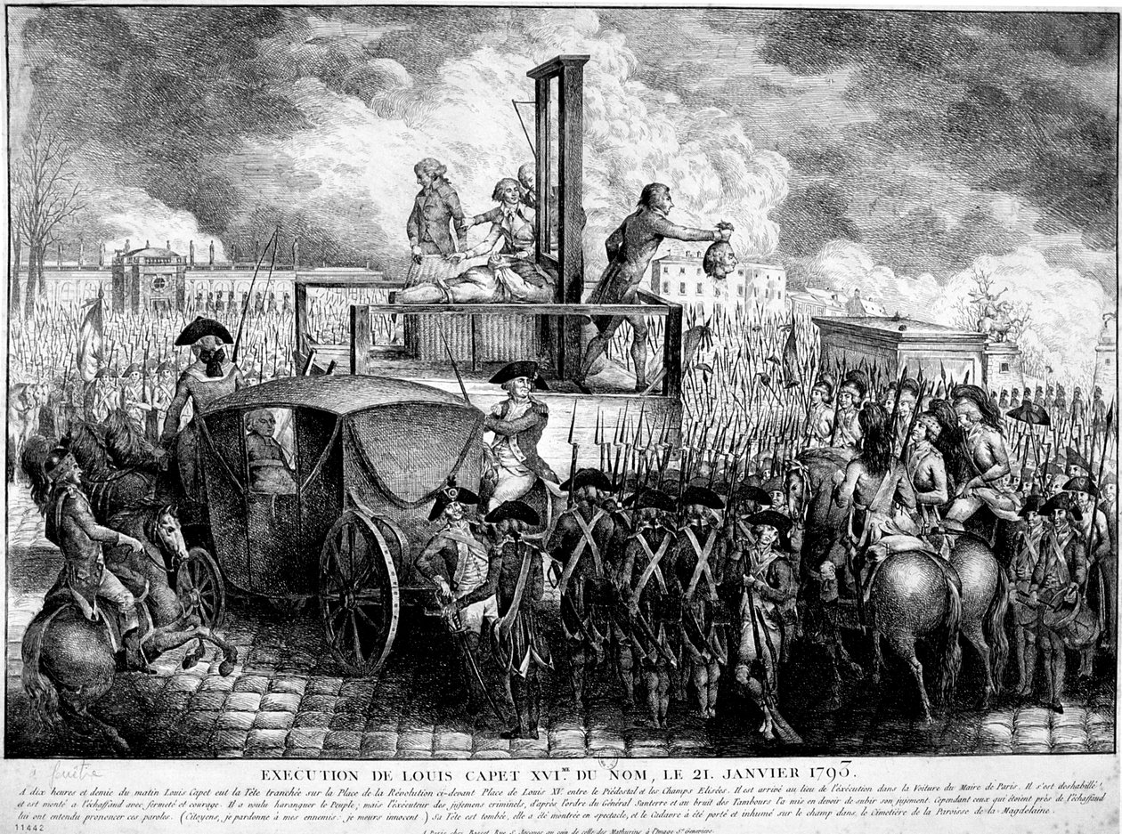 Henrettelse af Ludvig XVI, 1793 af Unbekannt